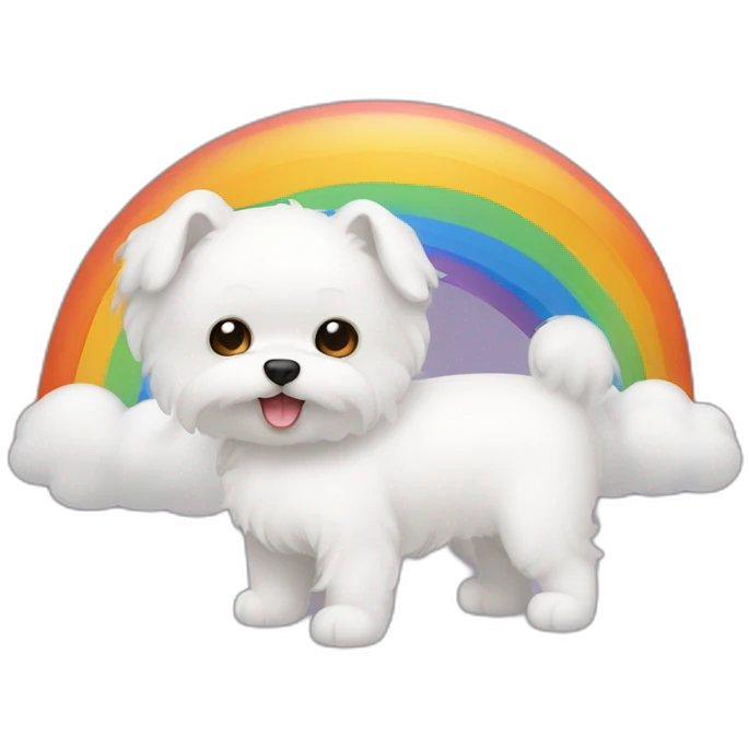 Raoinbow Bichón maltés emoji