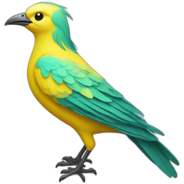 Fantasy bird yellow emoji