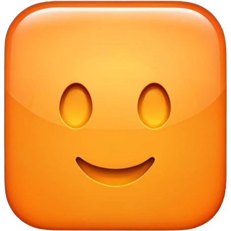 orange square with shine emoji