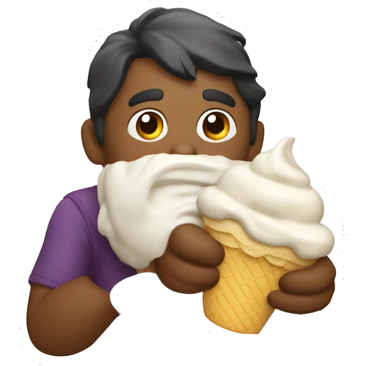 Pasado comiendo helado  emoji
