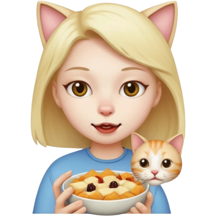 Eating cat emoji