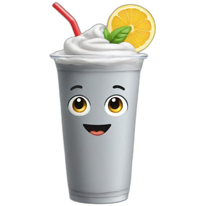 grey smoothie emoji