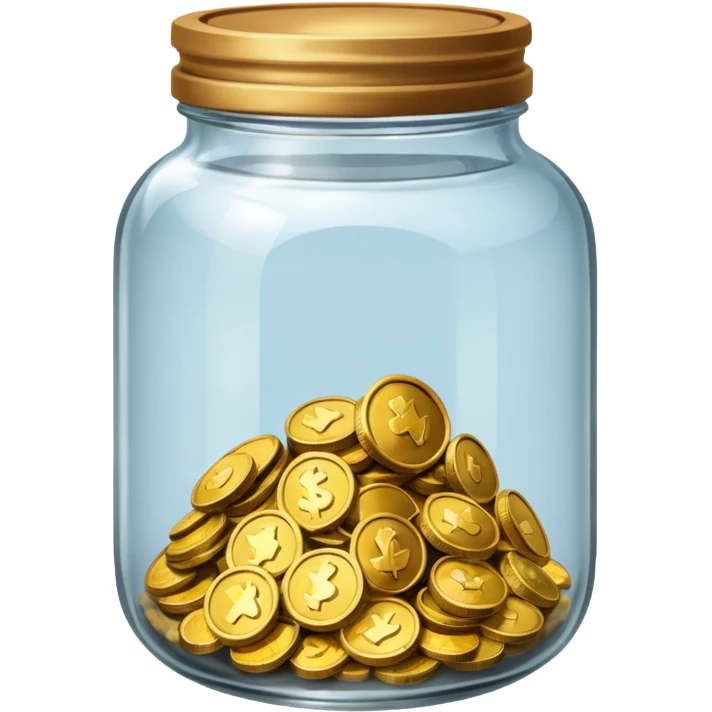 jar with a few coins emoji