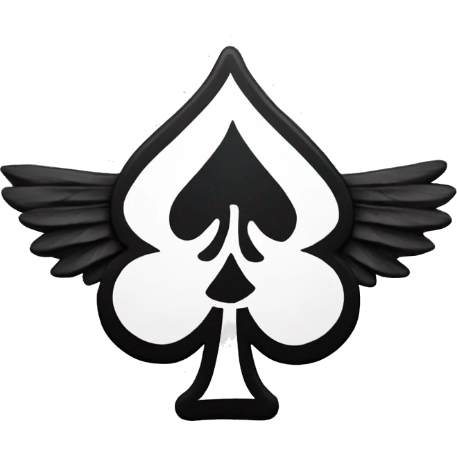 Ace spades with wings emoji