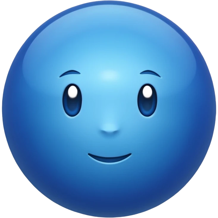 blue ball with a subtle shine emoji