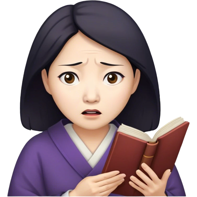 crazy midddle aged asian scary women prophecy emoji