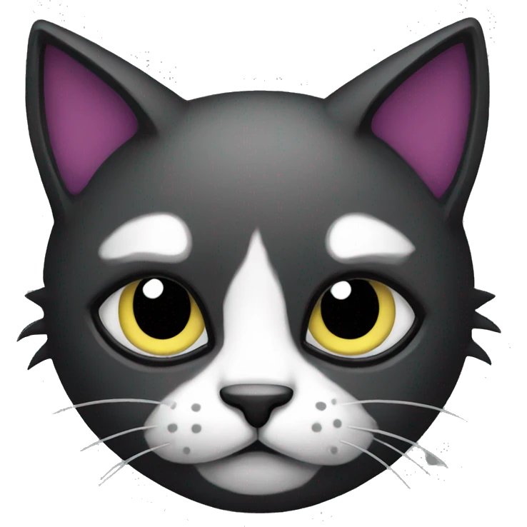 Goth cat emoji