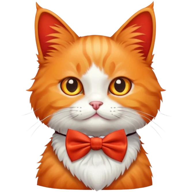 cat wearing a bow tie emoji