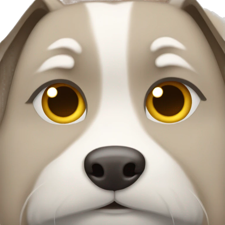 A dad that is a dog half cat emoji