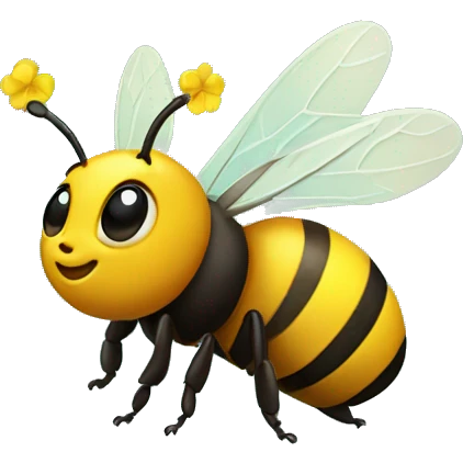 Bee wearing a tiny crown  emoji