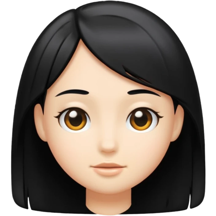 black hair emoji