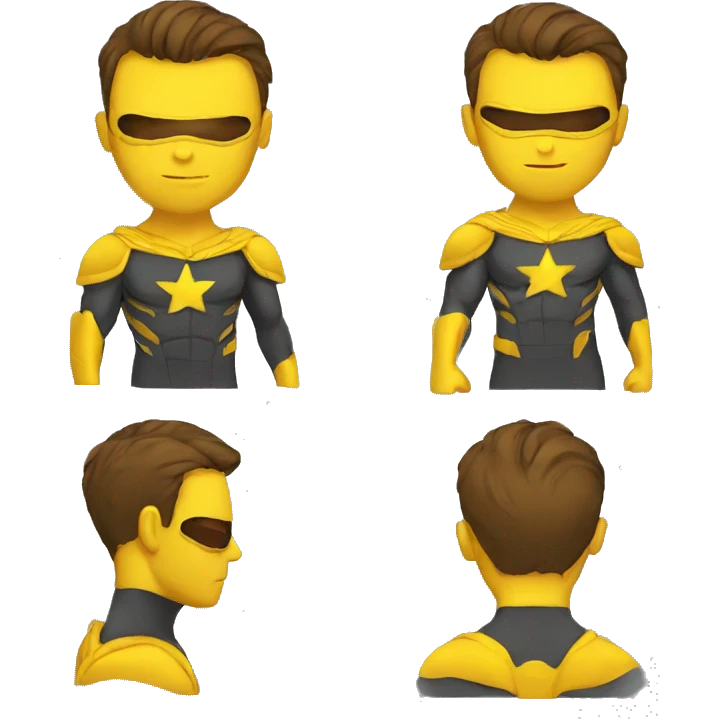 superhero yellow emoji
