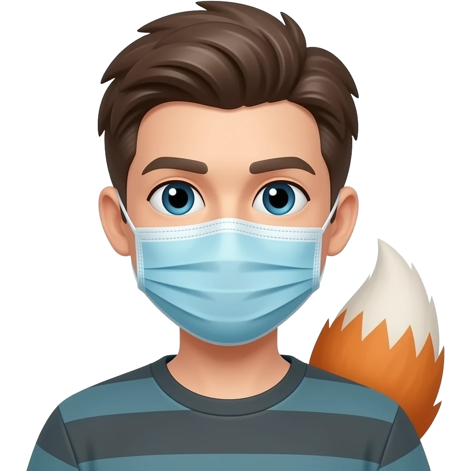 una persona con una mascara y una cola de zoro emoji