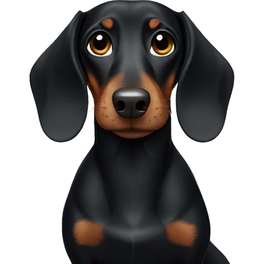 black dachshund emoji