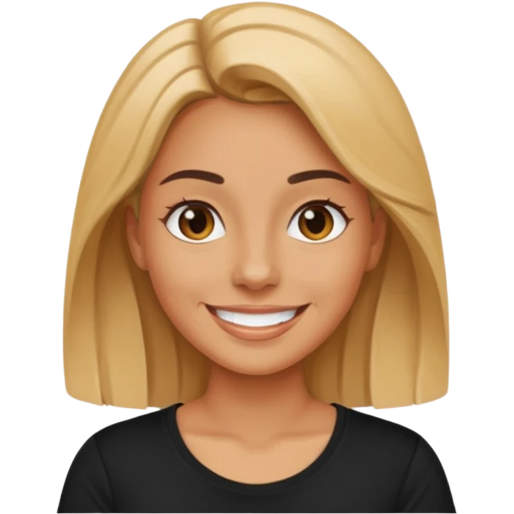 beach woman with black t shirt emoji