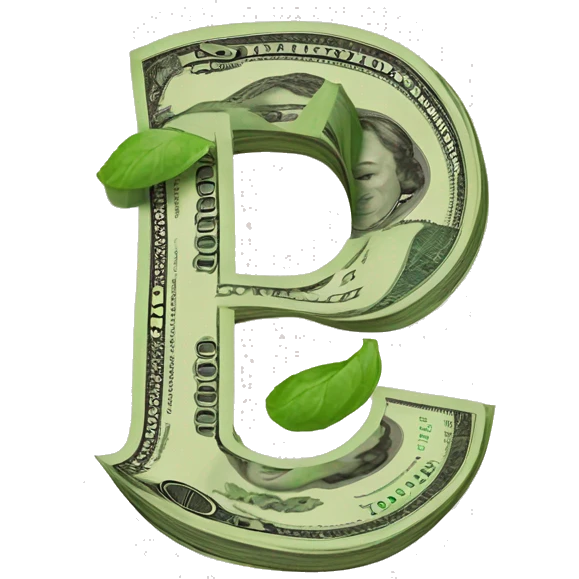 The letter J made of money emoji