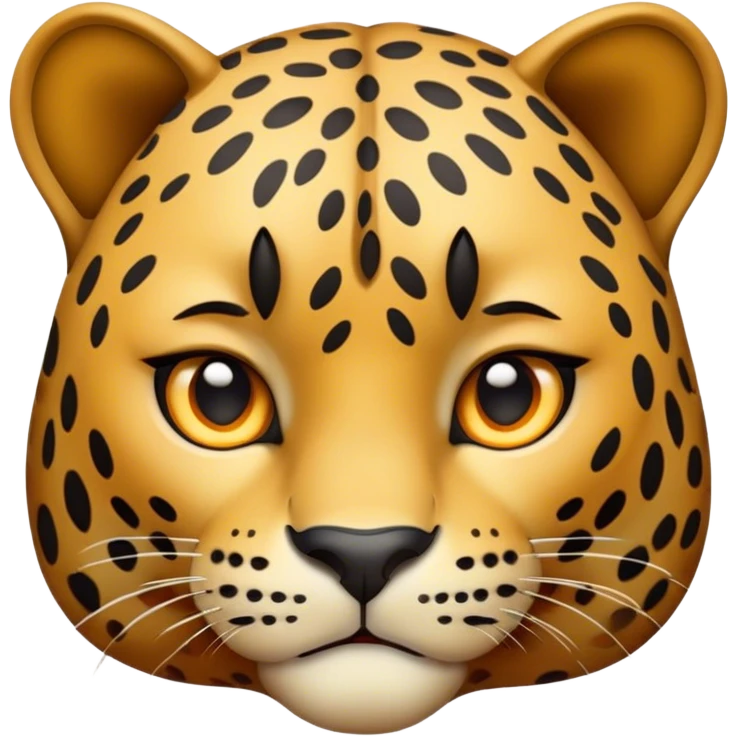 Regular leopard emoji with the word “help” emoji