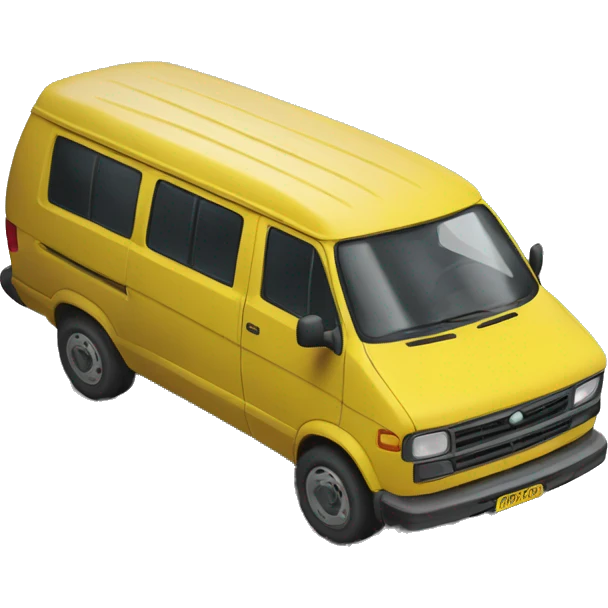 un van jaune qui circule dans le monde emoji