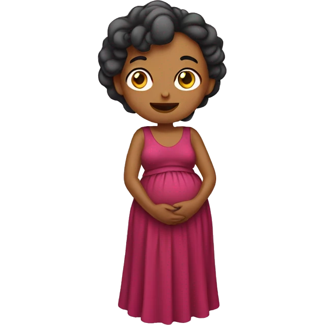 Mujer embarazada con vestido  emoji