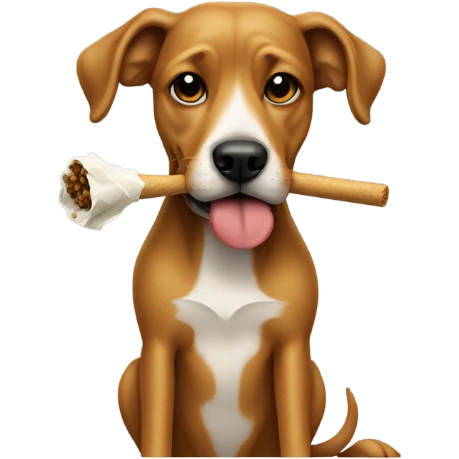 Dog with a joint emoji