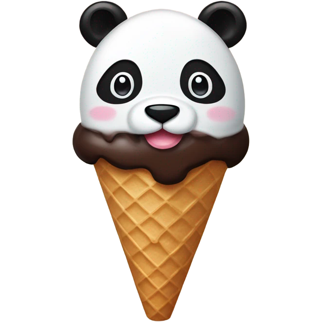 Panda ice cream emoji