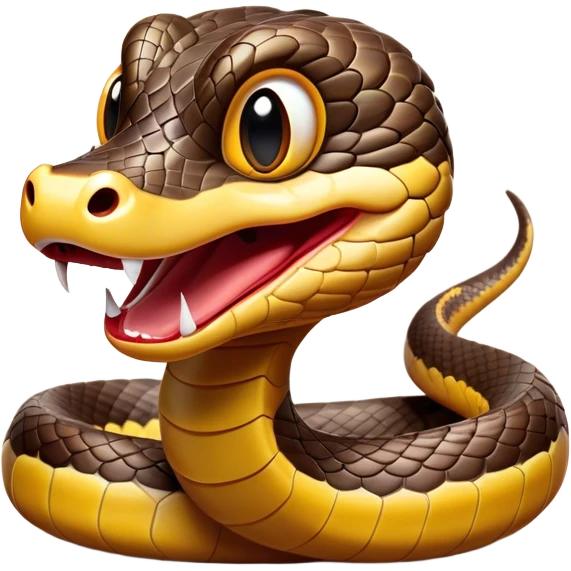 Cinematic Comical Chinese Water Snake Portrait Emoji, Head tilted dramatically with an exaggeratedly amused expression, featuring a striking, glossy scaled body with bold patterns and wide, expressive eyes filled with playful disbelief, Simplified yet hilariously expressive features, highly detailed, glowing with a slightly sassy aquatic glow, high shine, dramatic yet playful, stylized with an air of cheeky water mischief, soft glowing outline, capturing the essence of a spirited and over-the-top water snake that feels like it could slither its way into internet fame instantly! emoji