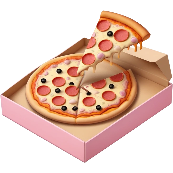 Pizza in Light pink box emoji