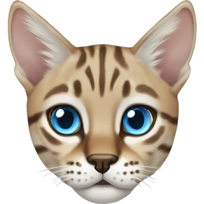 Lynx bengal cat with light Blue eyes emoji