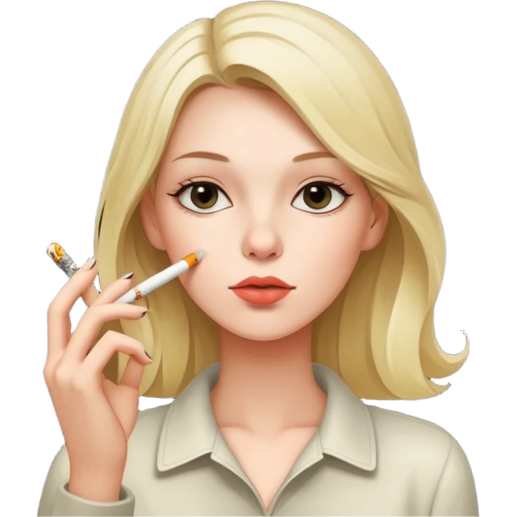 Girl smoking emoji