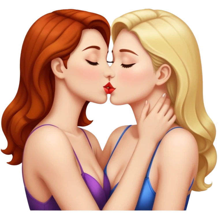 two women kissing emoji