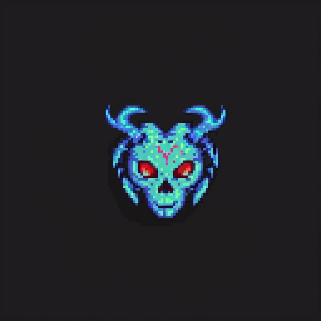 a glowing demon heart with horns emoji
