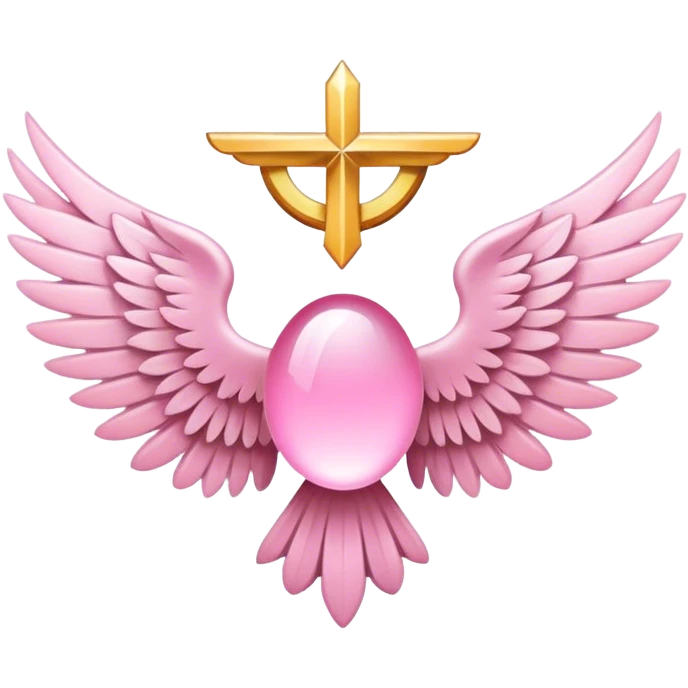 6 wings emblem holy light pink emoji