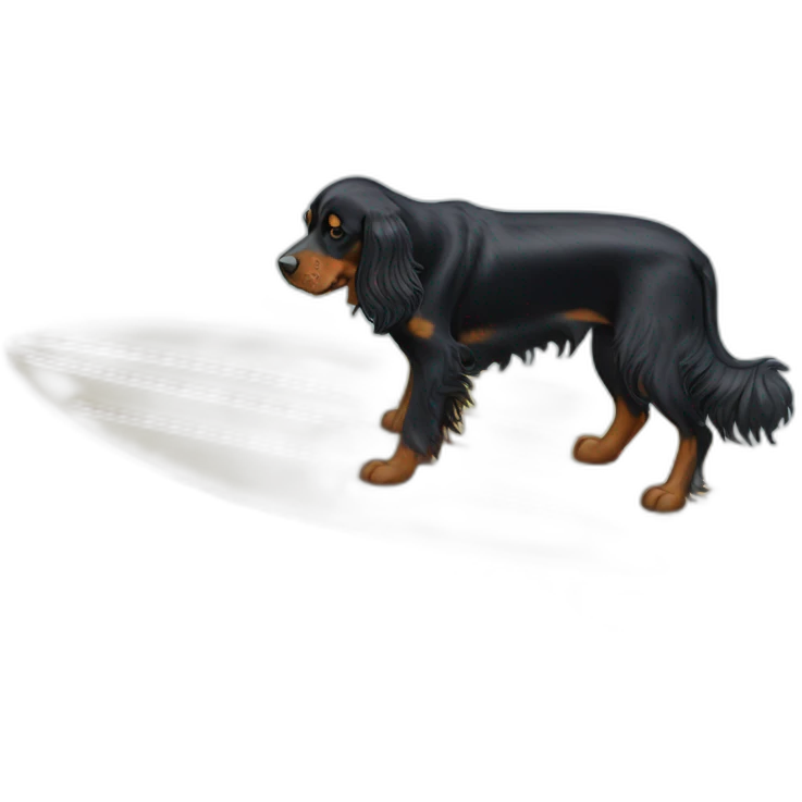 surfing gordon setter emoji