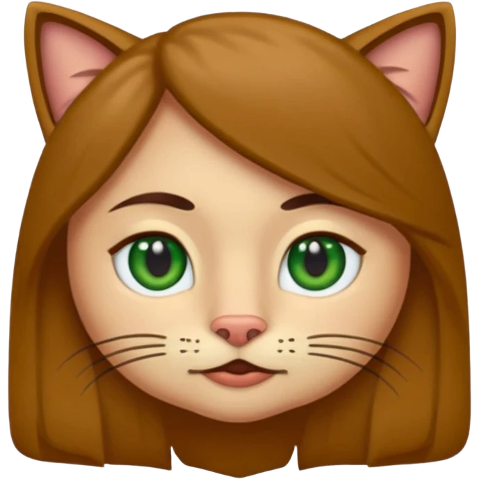Crea un emoji donde salga un chico de pelo moreno con los ojos claros, una chica de pelo morena con los ojos marrones claros y UN gato europeo comun de pelaje marron oscuro y ojos verde claro, quiero que se esten abrazando el chico y la chica, y el gato este en el medio de los dos emoji