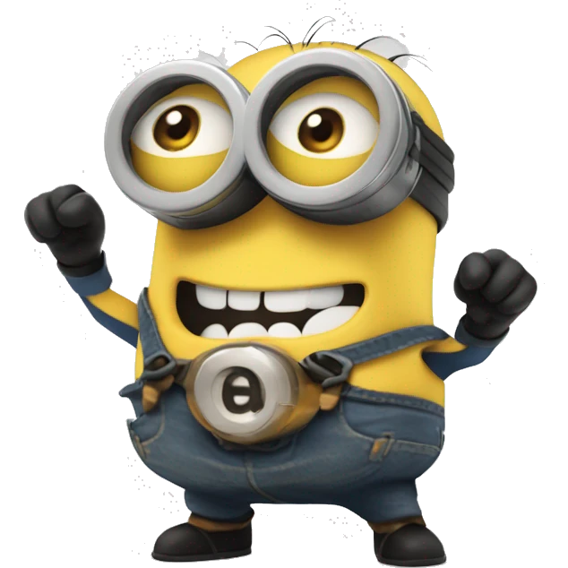 Despicable 4 character mega minion with super speed emoji
