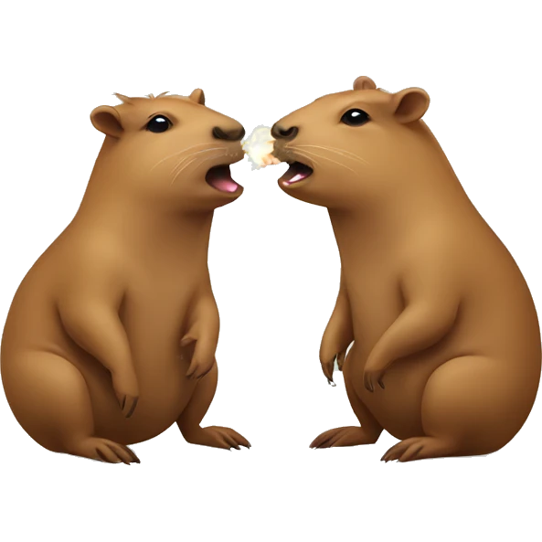Capybara smoking and blowing O’s emoji