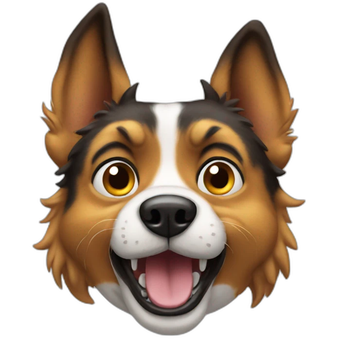 crazy dog emoji