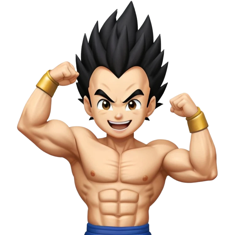 Vegeta laughing badass emoji
