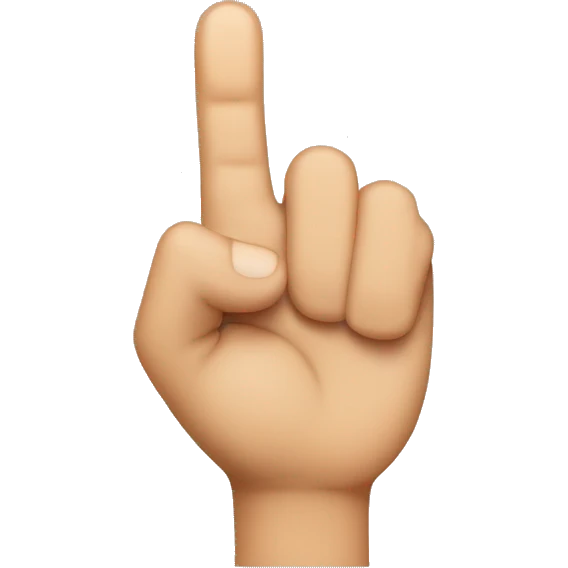 Three fingers up emoji