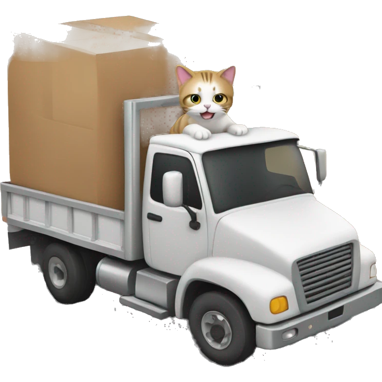 Cat driving a truck emoji