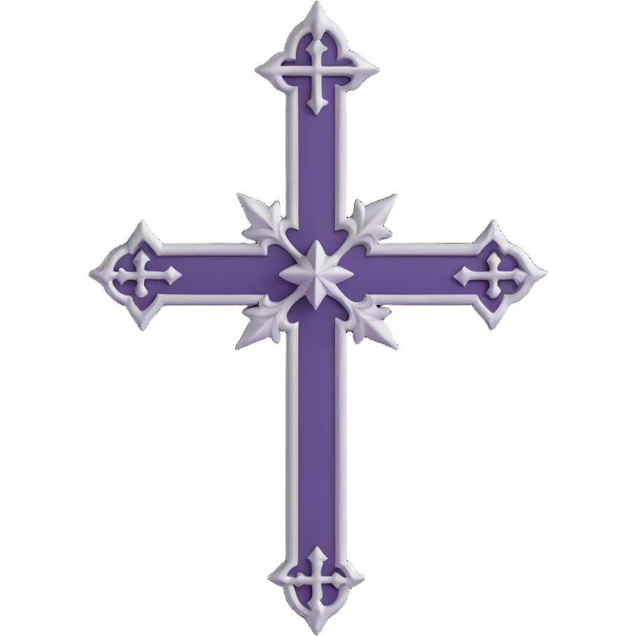 black pink goth cross  emoji