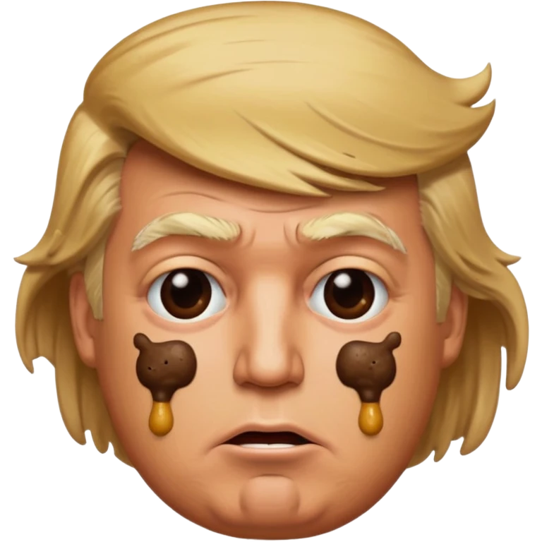 donald trump covered in poop emoji emoji