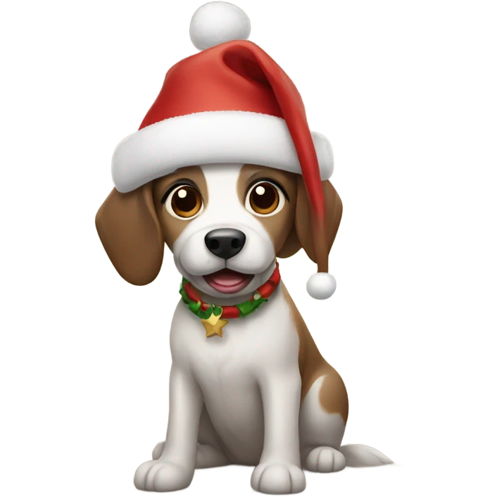 Christmas dog emoji