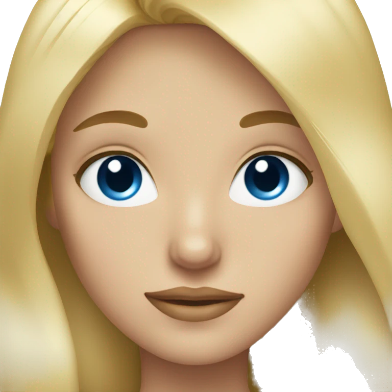 blonde girl blue eyes emoji