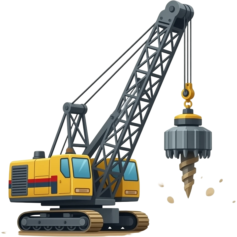 open pit mining drill rig on tracks emoji