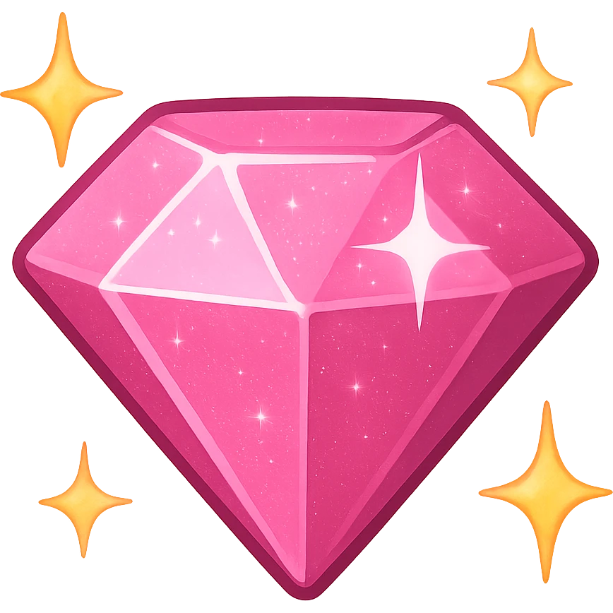 pink sparkling diamond emoji emoji