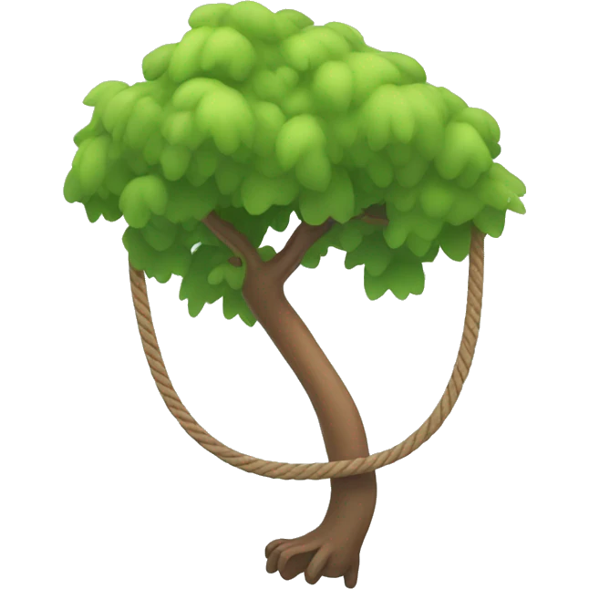 tree rope jumping emoji