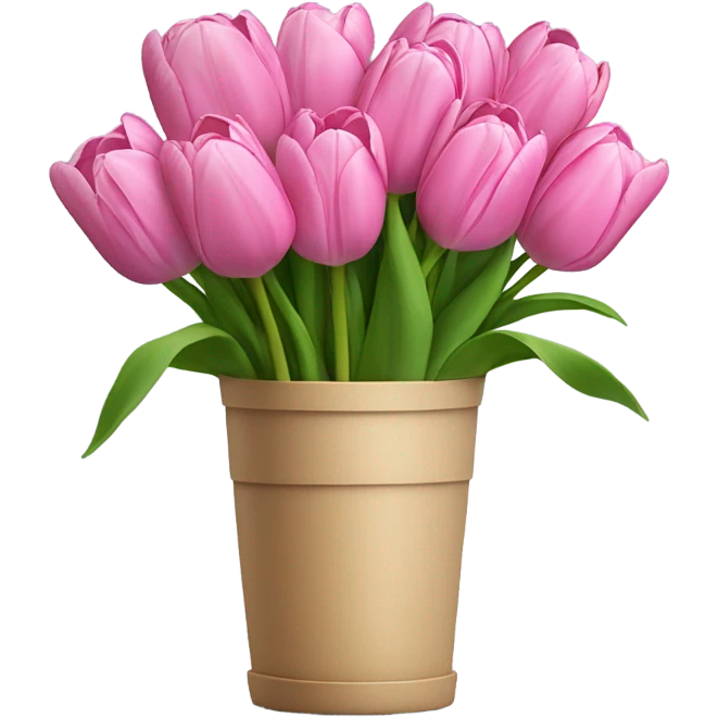 Bouquet tulips pink  emoji