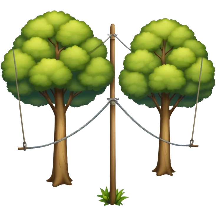 tightrope between two trees
 emoji