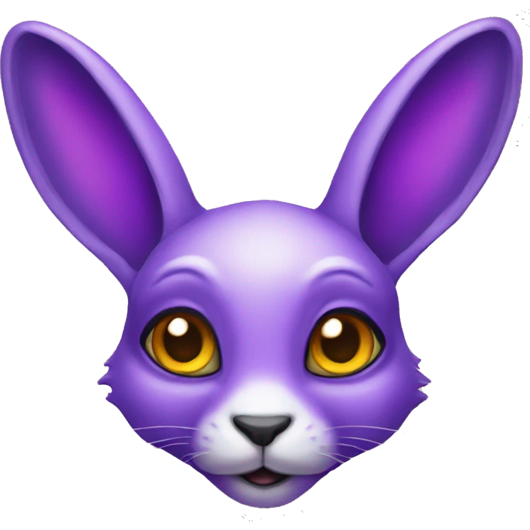 purple anthro alien rabbit with amber eyes emoji